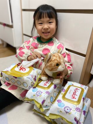 킨도 아기 물티슈 골드 일반형 — 5점을 준 리뷰어가 2021년 12월 올린 사용 사진