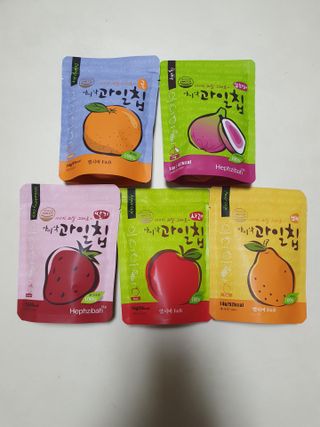 아비삭과일칩 5종 /딸기,사과,배,귤,무화과 5종 — 5점을 준 리뷰어가 2021년 4월 올린 사용 사진