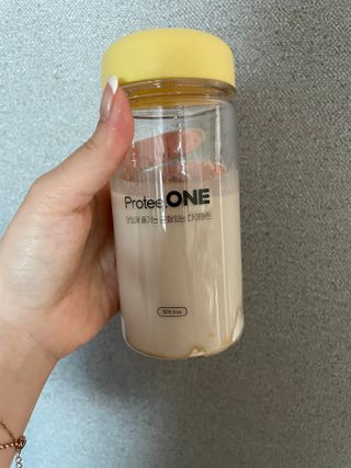 프로티원 단백질쉐이크 곡물맛 2주분 1통+보틀 — 5점을 준 리뷰어가 2021년 5월 올린 사용 사진