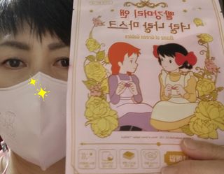[숨그림] 2D 새부리형, 짱구, 무직타이거, 빨강머리앤 우리아이 그리고 내가 쓰는 믿을수있는 케릭터 마스크 — 5점을 준 리뷰어가 2021년 9월 올린 사용 사진