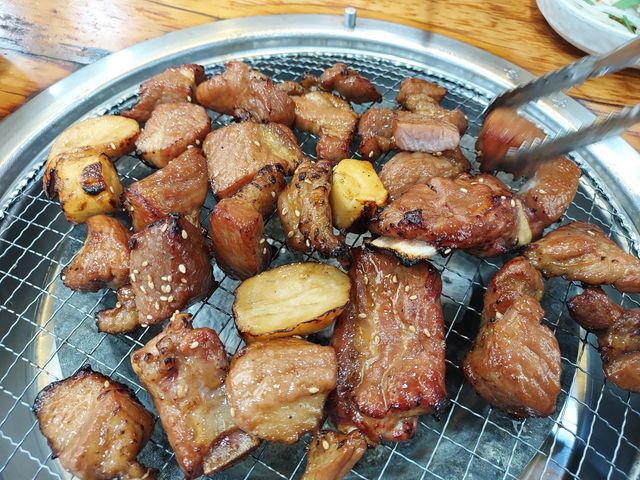 [산성골] 돼지갈비 2인+냉면 세트 리뷰 사진