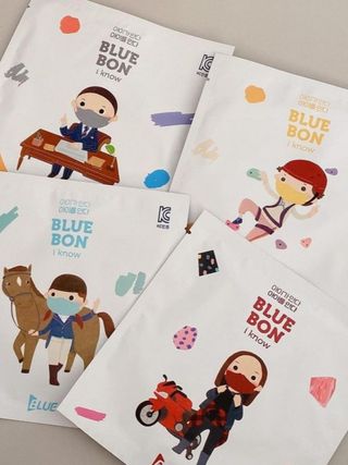 [블루 본 아이노우] 유아용 컬러마스크 40 PCS SET 2중 택 1 — 5점을 준 리뷰어가 2021년 5월 올린 사용 사진