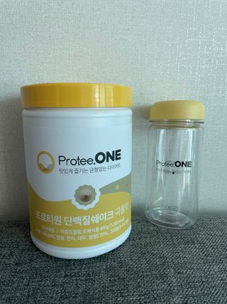 프로티원 단백질쉐이크 곡물맛 2주분 1통+보틀 — 5점을 준 리뷰어가 2021년 3월 올린 사용 사진