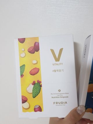 [후르디아] 골라쓰는 비건마스크팩 2종 -백년초 / 망고 — 5점을 준 리뷰어가 2021년 9월 올린 사용 사진