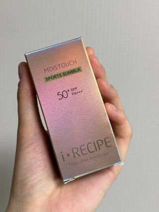 아이레시피 모이스트터치 스포츠 선밀크 50ml (SPF50+ PA+++) — 4점을 준 리뷰어가 2023년 4월 올린 사용 사진