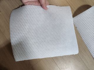 부직포나라 중금속유해물질ZERO 뜯어쓰는 주방 일회용수세미 60매 2매 — 3점을 준 리뷰어가 2022년 9월 올린 사용 사진