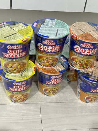 NISSIN 닛신 컵누들  4종 - 씨푸드오리지날, 씨푸드 스파이시, 씨푸드 커리, 씨푸드 XO소스 — 3.5점을 준 리뷰어가 2023년 2월 올린 사용 사진
