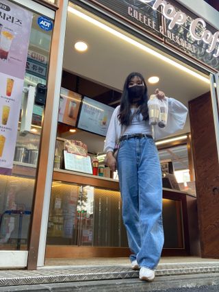 [레인드랍 커피 본점] 음료 2잔 + 디저트와플 or 샌드위치 — 5점을 준 리뷰어가 2021년 9월 올린 사용 사진