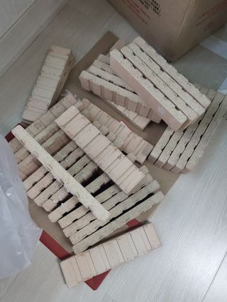 [신흥산업] 붙이는 벽돌 황토 파벽돌 230mm 45장,  욕실 인테리어 실내장식 셀프인테리어 — 2점을 준 리뷰어가 2023년 6월 올린 사용 사진