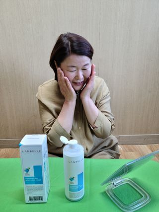 랑벨 수퍼내츄럴 수분잠금 토너 500ml (수분, 보습, 피부장벽 토너) — 5점을 준 리뷰어가 2022년 4월 올린 사용 사진