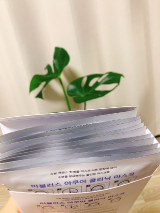 닥터마시멜로 닥터마스멜로 마블러스 아쿠아 클리닉 마스크 — 5점을 준 리뷰어가 2021년 6월 올린 사용 사진