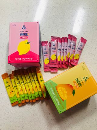 비타앤C 레몬맛, 망고맛 — 4점을 준 리뷰어가 2021년 4월 올린 사용 사진