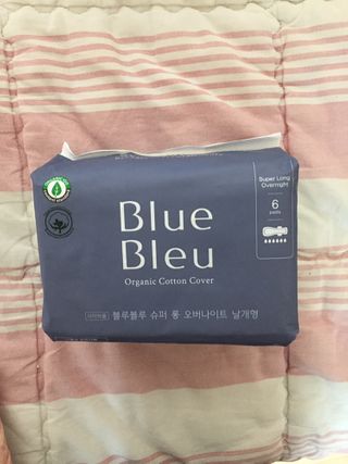 블루블루 유기농 순면 커버 생리대 — 5점을 준 리뷰어가 2021년 1월 올린 사용 사진
