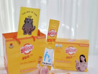 광동제약 [광동] 비타500데일리스틱 70포X2개 + 뚱랑이엽서 + 쇼핑백 증정 — 5점을 준 리뷰어가 2022년 1월 올린 사용 사진