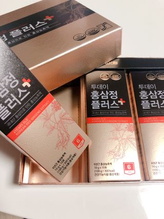 서울약사신협_투데이홍삼정플러스스틱_10g x 30포 — 5점을 준 리뷰어가 2021년 5월 올린 사용 사진