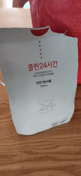 클린24시간 1BOX(5포) + 전용보틀(500ml) — 5점을 준 리뷰어가 2022년 8월 올린 사용 사진