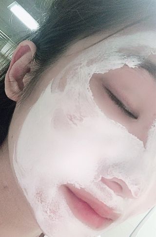 리더스코스메틱 리더스 밀크 스폰지 마스크 — 5점을 준 리뷰어가 2021년 2월 올린 사용 사진
