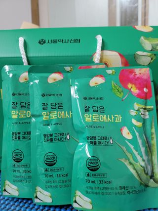 서울약사신협 잘 담은 알로애사과_70ml x 30포 — 5점을 준 리뷰어가 2021년 10월 올린 사용 사진