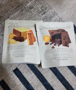 신상품) 딜라이트 프로젝트 프로틴  브라우니칩/ 카스테라칩 총 6EA — 5점을 준 리뷰어가 2022년 5월 올린 사용 사진