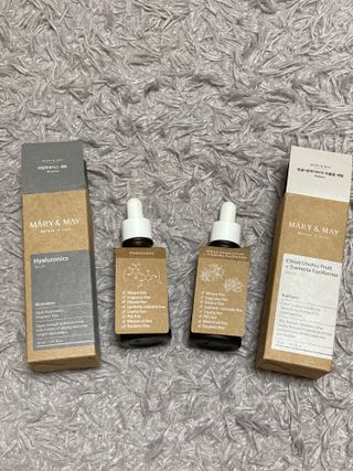 마리엔메이 히알루로닉스 세럼 + 청귤 흰목이버섯 추출물 세럼 — 4.5점을 준 리뷰어가 2021년 8월 올린 사용 사진