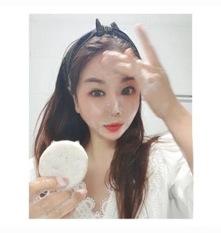 리더스코스메틱 리더스 밀크 밸런싱  마스크  솝 — 5점을 준 리뷰어가 2021년 12월 올린 사용 사진