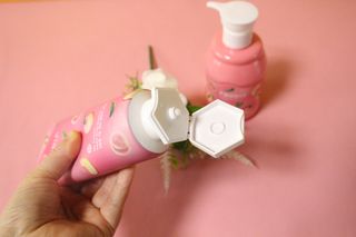 [후르디아] 복숭아 바디워시+바디에센스 세트 — 5점을 준 리뷰어가 2021년 11월 올린 사용 사진