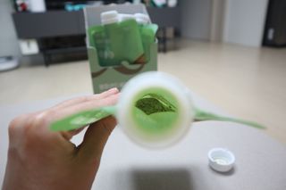 [뷰캔] 건강한 식사대용 앰퍼샌드 단백질 쉐이크 초코&말차 50g — 5점을 준 리뷰어가 2022년 6월 올린 사용 사진