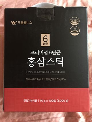 [푸름웰니스] 프리미엄 6년근 홍삼스틱 3mg x 100포 — 5점을 준 리뷰어가 2022년 3월 올린 사용 사진