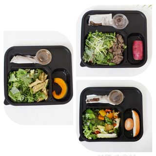 참살이도시락 작심삼일 샐러드도시락 3개 맛보기 새벽배송 또는 택배배송 — 3점을 준 리뷰어가 2021년 9월 올린 사용 사진