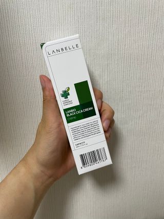 랑벨 랑바이오 블랙 시카 크림 50ml(블랙비 프로폴리스, 시카 4종, 판테놀 10 함유) — 5점을 준 리뷰어가 2022년 5월 올린 사용 사진