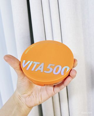 광동생활건강 MF[광동] 비타500✨주름개선·미백·SPF50+🌞퍼펙트쉴드 빅 선쿠션 본품 — 5점을 준 리뷰어가 2024년 5월 올린 사용 사진