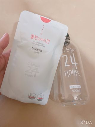클린24시간 1BOX(5포) + 전용보틀(500ml) — 5점을 준 리뷰어가 2022년 8월 올린 사용 사진