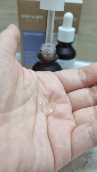 마리엔메이 히알루로닉스 세럼 ,나이아신아마이드 모과 세럼, 마린콜라겐 세럼, 청귤 흰목이버섯 추출물 세럼 — 5점을 준 리뷰어가 2021년 10월 올린 사용 사진