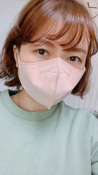 애니가드 셋업메베마스크 (대형 4컬러 + 중형 4컬러) — 5점을 준 리뷰어가 2022년 3월 올린 사용 사진