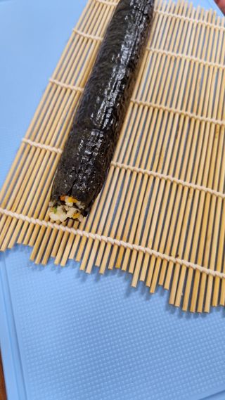 해풀잎 누구나 김밥*1ea [(혼합야채 35g *1ea,  김밥김 (5g, 5ea),  양념간장 (6g, 5ea), 참기름(5g, 2ea)] — 5점을 준 리뷰어가 2022년 7월 올린 사용 사진