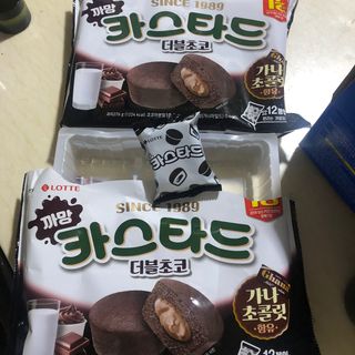 롯데제과 까망카스타드 더블초코 — 5점을 준 리뷰어가 2021년 5월 올린 사용 사진