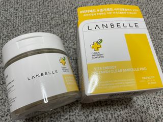 랑벨 비타 에너지 잡티 앰플 패드 65매 (투명하고 밝은 얼굴 광채패드) — 5점을 준 리뷰어가 2022년 4월 올린 사용 사진