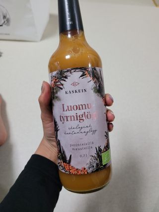 H365 [Kaskein Luomutyrniglögi] 핀란드 전통 무알콜 멀드와인 시벅톤 글로기 — 3점을 준 리뷰어가 2021년 5월 올린 사용 사진