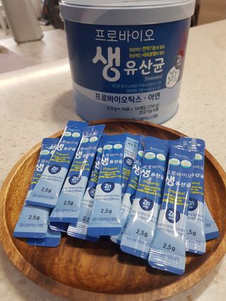 서울약사신협_프로바이오생유산균_2.5G x 100포 — 5점을 준 리뷰어가 2021년 4월 올린 사용 사진