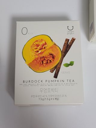 딜라이트 프로젝트 블렌딩티 우엉호박티, 히비후르츠티, 쟈스민캐모티 — 3점을 준 리뷰어가 2021년 7월 올린 사용 사진
