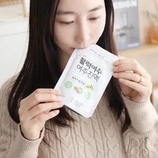 참유원 특허제조 활력 여주진액 여주즙 50포 — 5점을 준 리뷰어가 2022년 1월 올린 사용 사진