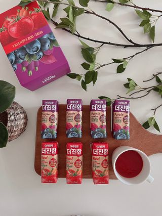 [롯데칠성] 야채듬뿍 더'진한 [롯데칠성] 야채는 이제 COLORFULL! 야채듬뿍  더 진한 레드 4개 +퍼플 4개 (총 8개) — 5점을 준 리뷰어가 2023년 6월 올린 사용 사진