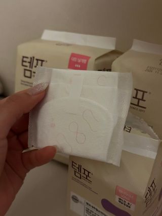 MF[템포 ] 템포 패드 내추럴순면 생리대 SET(중형 슬림 + 대형 + 라이너) — 5점을 준 리뷰어가 2024년 2월 올린 사용 사진