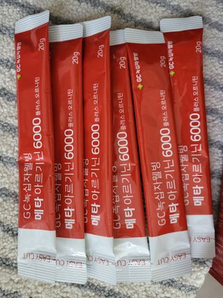 메타아르기닌 GC녹십자웰빙 메타 아르기닌 6000 플러스 오르니틴 — 5점을 준 리뷰어가 2022년 5월 올린 사용 사진