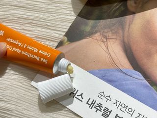 벨레다 카렌듈라 솝& 씨벅쏜 미니 핸드크림 세트 — 4.5점을 준 리뷰어가 2021년 8월 올린 사용 사진