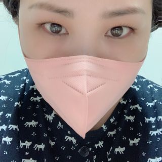 애니가드 셋업마스크 4컬러 각 10매입 [크리미베이지, 캐시미어로즈, 초콜렛브라운, 미드나잇네이비] — 5점을 준 리뷰어가 2022년 2월 올린 사용 사진