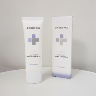 바노바기 코스메틱 바노바기 밀크씨슬 리페어 시카 선스크린 플러스 50ml — 5점을 준 리뷰어가 2023년 2월 올린 사용 사진