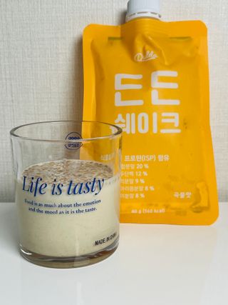 [덜다] 든든 식물성 단백질 쉐이크 40g X 7입 (곡물/딸기) — 5점을 준 리뷰어가 2023년 8월 올린 사용 사진