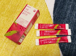 서울약사신협_석류 타트체리 콜라겐_10g x 30포 — 5점을 준 리뷰어가 2021년 7월 올린 사용 사진
