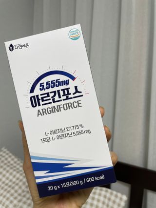 자연에온 아르긴포스 L-아르기닌 5555mg 스틱 15개입 1박스 — 5점을 준 리뷰어가 2021년 5월 올린 사용 사진